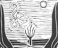 Winged, now plummeting down, now in gliding flight, the inner ravine of fear is passed. Arriving at a mild and breezy dawn, welcomed by a hand-fingered tree. Haphazardly subjected to a cloud of womanly caprice, utterly exposed without screen or shelter. Note the moon�s corona. Ascend the throne of life.