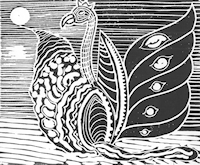 From the lunar ash and the fall in tide, the swan conch climbs, gliding with hermaphrodite swagger, with the dignity of a king-queen, from the depths of the bivalve�s bosom roars the unending music of the spheres. Mythical power wells from the vault of the shell. In the creature�s wingspan, the eyes of the five senses view with the sight that sees across time, with the hearing that hears sanguinely, with the feeling of the world around, with the scent of reminiscence, and with the taste of life�s beating pulse. And a new year can commence.