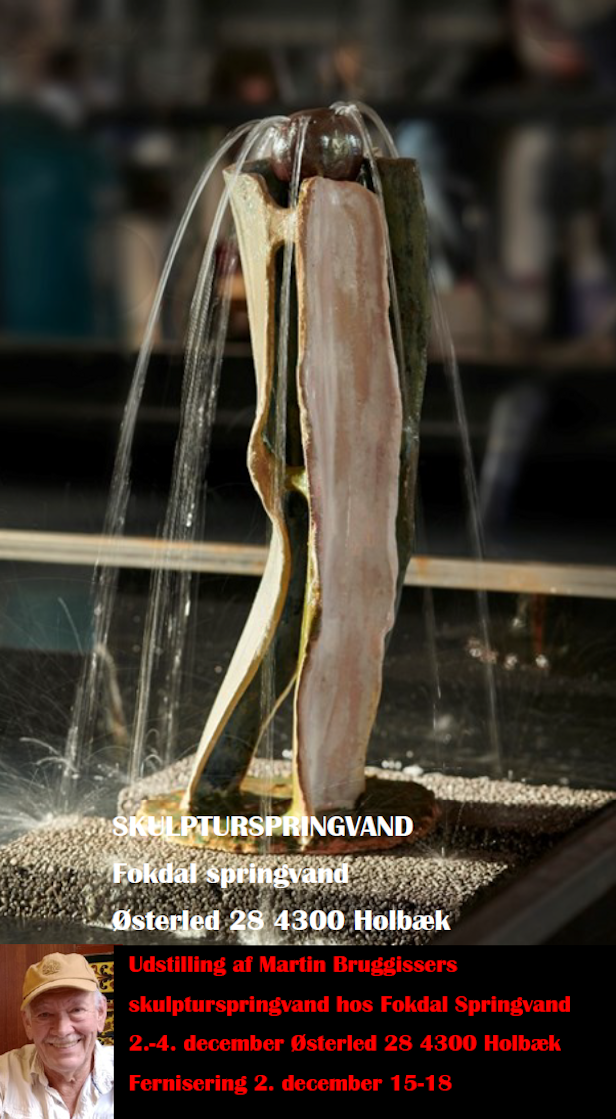 Skulpturspringvand - udstilling hos Fokdal Springvand i Holb�k december 2022